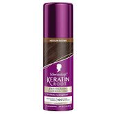 Schwarzkopf Keratin Color Root Temporary Hair Color Spray, Medium Brown, Instant Gray Coverage, Thicker, Fuller-Looking Roots, Easy-to-Use, No Ammonia, Low Mess Application, Scalp Friendly