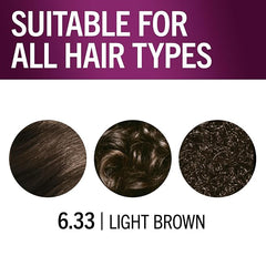 Schwarzkopf Keratin Permanent Hair Dye Cream, 6.83 Light Brown, Professional Quality Color for Up to 100% Gray Coverage, Bond Enforcing System
