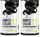 Schwarzkopf Simply Color Permanent Hair Dye, 1.0 Jet Black, Long-Lasting with Nourishing Ingredients, No Ammonia or Silicone, All Hair Types (Pack of 2)