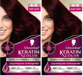 Schwarzkopf Keratin Color Permanent Hair Color, 1.8 Ruby Noir, 1 Application - Professionally Inspired Permanent Hair Dye, for up to 80% Less Breakage vs Untreated Hair and up to 100% Gray Coverage
