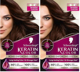 Schwarzkopf Keratin Permanent Hair Dye Cream, 4.6 Intense Cocoa, Professional Quality Color for Up to 100% Gray Coverage, Bond Enforcing System (Pack of 2)