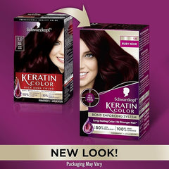 Schwarzkopf Keratin Color Permanent Hair Color, 1.8 Ruby Noir, 1 Application - Professionally Inspired Permanent Hair Dye, for up to 80% Less Breakage vs Untreated Hair and up to 100% Gray Coverage