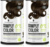 Schwarzkopf Simply Color Permanent Hair Color, Darkest Brown | 3.0 Shade | Pack of 2